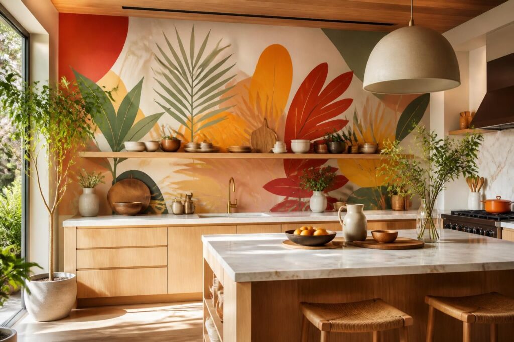 Peinture murale cuisine : choisir les couleurs qui donnent envie
