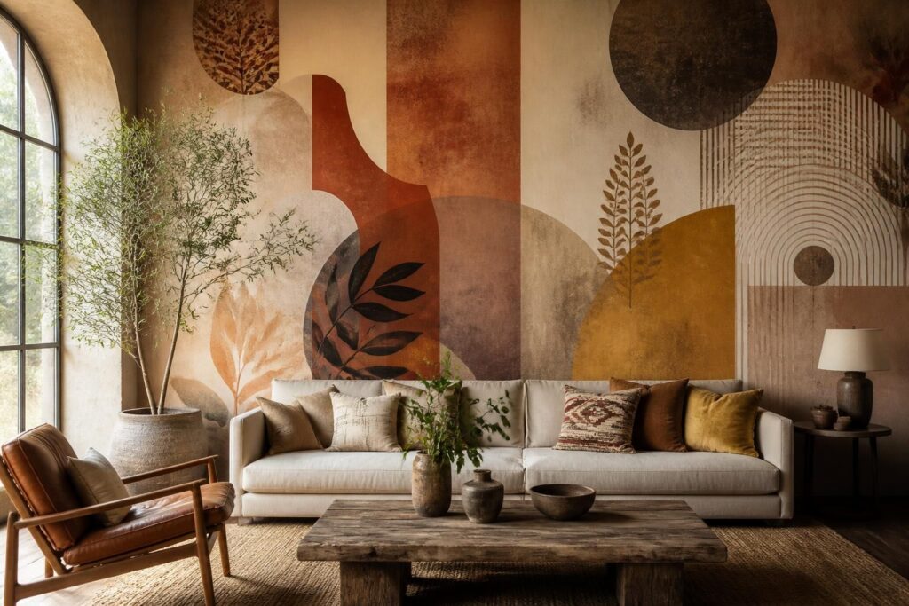 Peinture murale décorative pour un intérieur plein de caractère